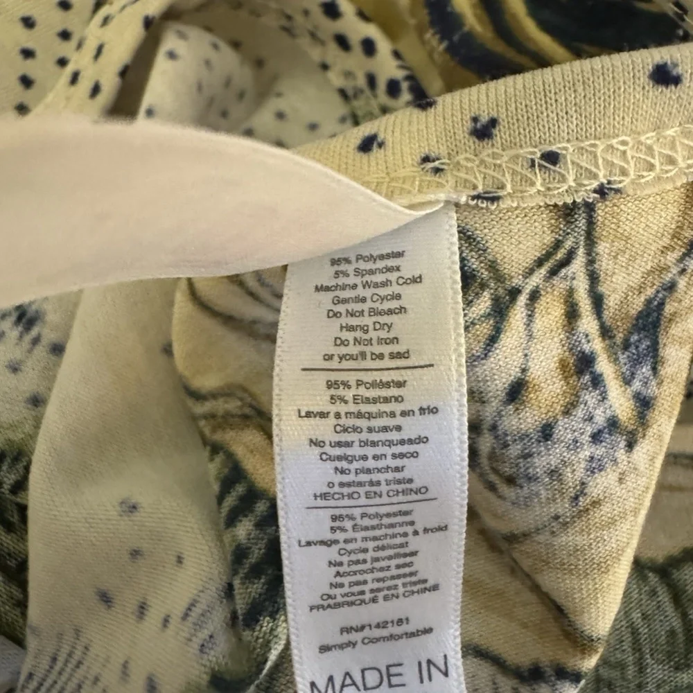 Lularoe Medium Multi-Color w/Floral Print Short Sleeve High-Low T-Shirt - EUC - Picture 4 of 5